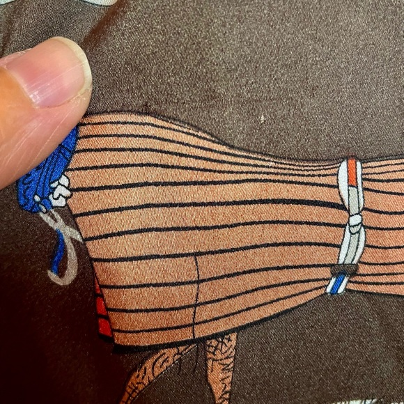 Silk Equestrian Themed Bandeau Scarf - Picture 7 of 8